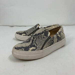 Vince Camuto Women's Korl 12 Leather Platform Slip On Snakeskin Sneaker Size 7.5
